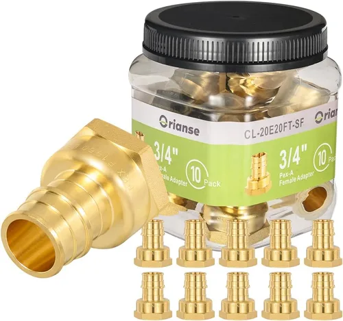 Vista 16 de Paquete de 2 adaptadores Pex-A hembra, 1 pulgada hembra NPT a 1 pulgada PEX-A latón expansión PEX-A accesorios PEX-A, latón sin plomo NSF/ANSI 61