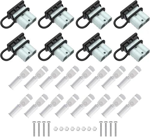 Vista 8 de cnaodun 8 piezas 6-10 calibre conector Anderson enchufe 50A 12-36V conector rápido de batería negro kit de enchufe de arnés de cable de desconexión