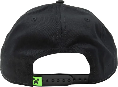Vista 3 de Minecraft Enemy Faces Boys Snapback Gorra Nuevo Con Licencia Negro