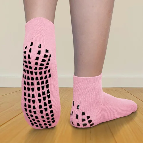 Vista 3 de Raigoo Calcetines de agarre para niños (4 a 16 años), calcetines deportivos acolchados para hospital para niños y niñas
