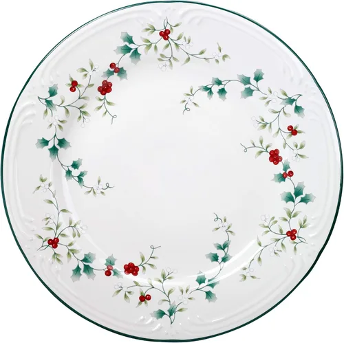 Vista 7 de Pfaltzgraff 5072007 Winterberry Holiday - Vajilla de 16 piezas, servicio para 4, color blanco