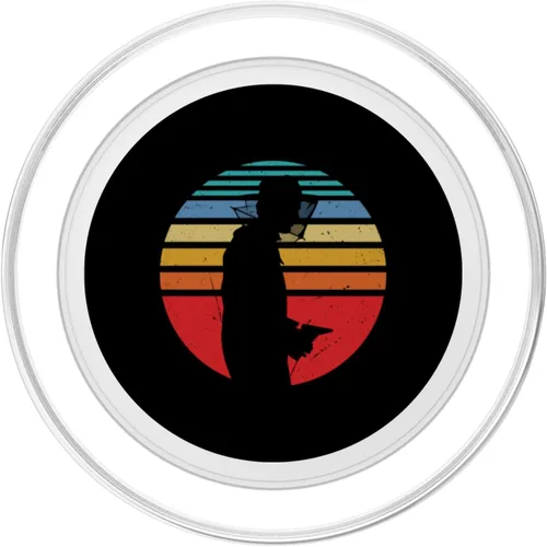 Vista 2 de Bee Lover Beekeeping Accessories Sunset Beekeeper PopSockets MagSafe PopGrip for iPhone