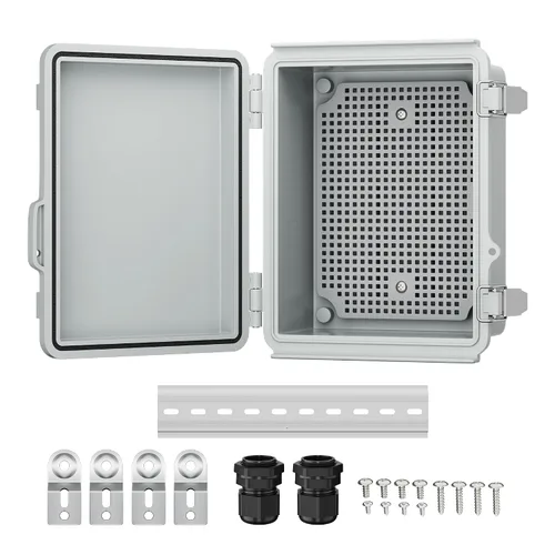 Vista 10 de Joinfworld Caja Eléctrica al Aire Libre Impermeable IP67 6X6 Caja de Proyecto de Plástico Recinto Resistente a la Intemperie para WiFi Electrónica