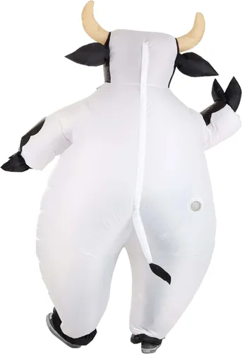 Vista 3 de Disfraz inflable de vaca manchada para adultos