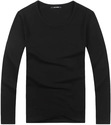 Vista 4 de XUDIAN. Camiseta de manga larga para hombre, cuello redondo