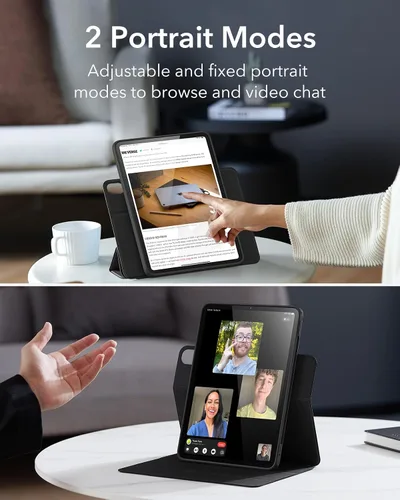 Vista 6 de ESR Funda para iPad Air de 11 pulgadas M3/M2 (2025/2024), Funda para iPad Air de 5ª/4ª generación (2022/2020) de 10.9 pulgadas con soporte