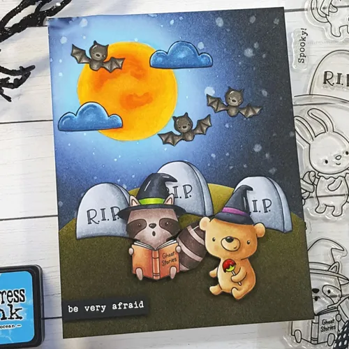 Vista 7 de Juego de sellos y troqueles transparentes para fiesta de Halloween, para hacer tarjetas, plantillas de corte para álbumes de recortes, álbum