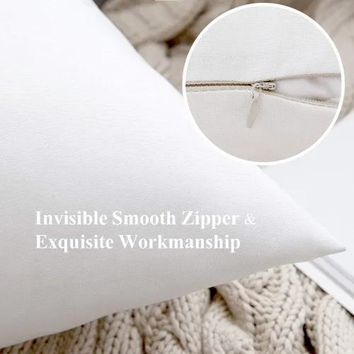 Vista 59 de MIULEE Paquete de 2 fundas decorativas para almohadas de exterior, sólidas, impermeables, de lino sintético, estilo granja de jardín, fundas de Óxido