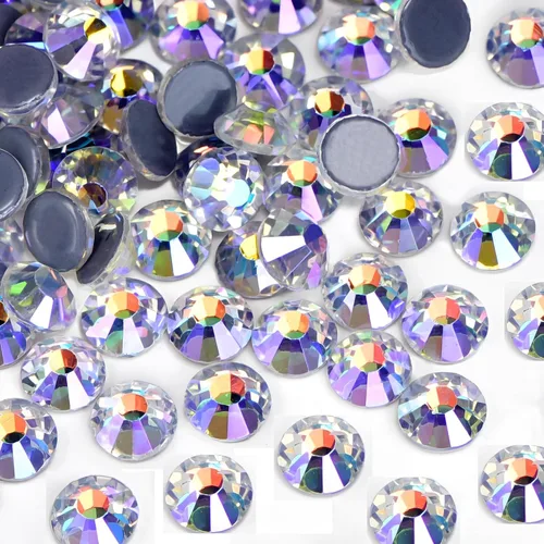Vista 35 de Jollin Hot Fix - Diamantes de imitación de cristal con parte trasera plana, gemas de diamantes de imitación de 0.079 pulgadas