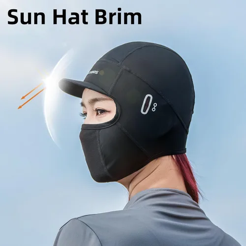 Vista 3 de ROCKBROS Pasamontañas para la cara, polaina de cuello refrescante para verano, gorra de ciclismo, protector UV, bufanda de motocicleta