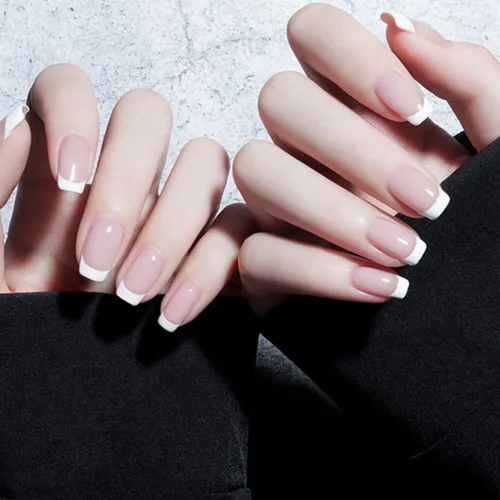 Vista 5 de Vishine Manicura Francesa Gel de Uñas Blanco Francés Rosa Pálido Juego de 4 Piezas, Gel UV LED Capa Base Capa Superior Kit de Inicio