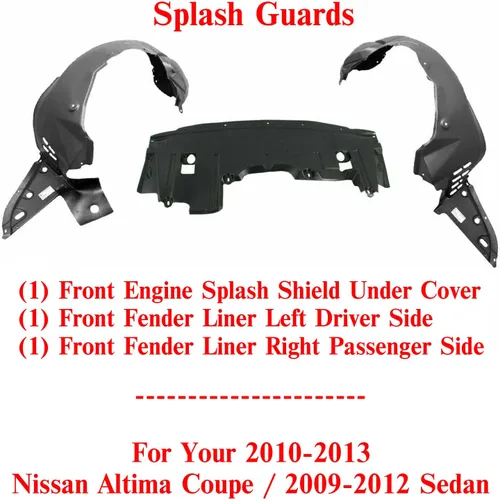 Vista 2 de Protector contra salpicaduras para el lado del conductor y del pasajero para Nissan Altima Coupe 2010-2013/2009-2012 Sedan Direct Replacement