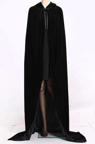 Vista 4 de Roevite Capa de terciopelo para mujer y hombre, de longitud completa, con capucha, para disfraz de cosplay