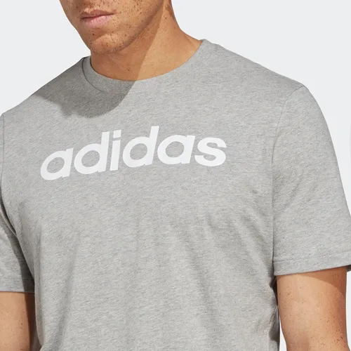 Vista 2 de adidas Camiseta Essentials Single Jersey con Logo Bordado Lineal para Hombre