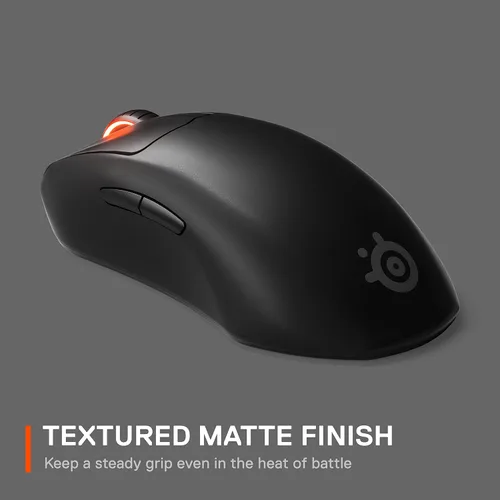 Vista 9 de SteelSeries Prime mouse inalámbrico para videojuegos FPS, con interruptores ópticos magnéticos y 5botones programables, USB-C, 18,000CPI, con sensor