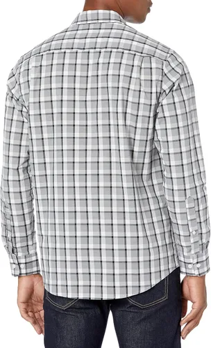 Vista 2 de Tienda Essentials Camisa de popelina para hombre informal de manga larga con ajuste regular