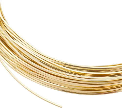 Vista 13 de BENECREAT Alambre de latón cuadrado de 16.4 pies – Alambre de cobre dorado medio duro calibre 15 para fabricación de joyas, cuentas y trabajo