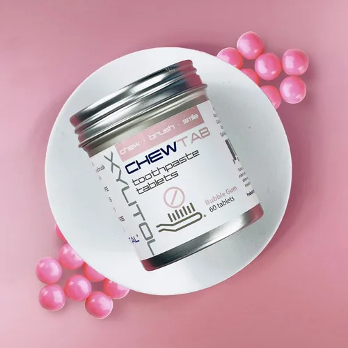 Vista 2 de Pastillas de pasta de dientes Chewtab Bubble Gum