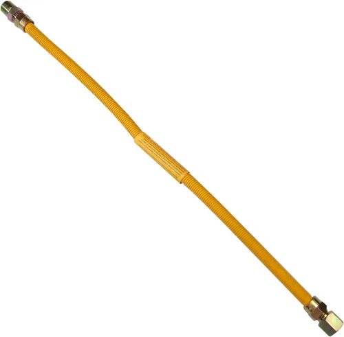 Vista 3 de LASCO línea de conexión flexible para secadoras a gas, 12 pulgadas de largo, 3/8 de pulgada de diámetro, ajustes de 1/2 pulgada, 10-1223