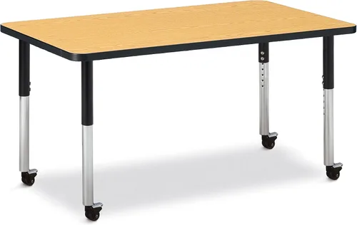 Vista 26 de Jonti-Craft Berries 6478JCM180 - Mesa de actividades rectangular, altura M (20-31 pulgadas de altura ajustable, móvil), 24 x 36 pulgadas