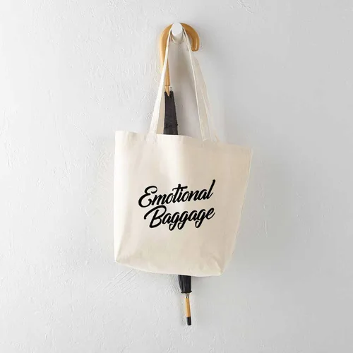 Vista 5 de CafePress Bolso de compras beige natural reutilizable de la lona del bolso de asas del equipaje emocional