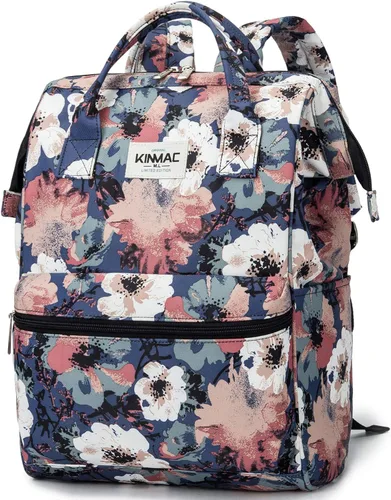 Vista 20 de Kinmac Mochila para laptop para mujeres y hombres, mochila de viaje de gran capacidad para computadora portátil de 15.6 pulgadas, Albaricoque
