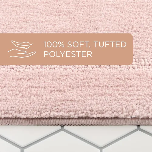 Vista 9 de TOWN & COUNTRY EVERYDAY Tapete de baño ultra afelpado con borde copetudo, suave y absorbente, parte trasera antideslizante, lavable a máquina