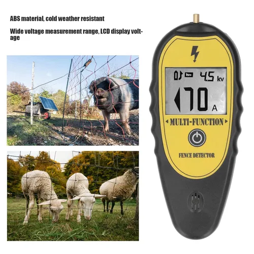 Vista 4 de Probador de valla digital de 15 KV, probador de valla eléctrica, voltímetro de valla, probador de voltaje con pantalla LCD, buscador de fallas