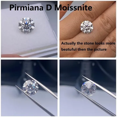 Vista 7 de Real D incoloro moissanita suelta piedra VVS1 con informe GRA para la fabricación de joyas