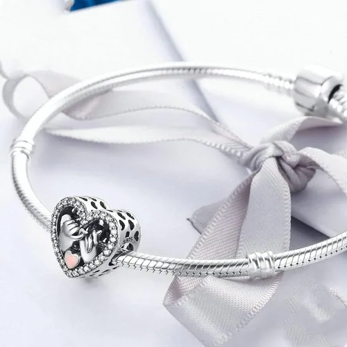 Vista 3 de Colgante de plata de ley 925, joyería para niña, regalos para mujer, pulsera y collar