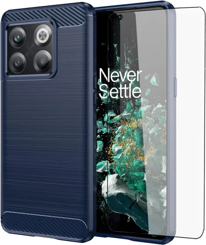 Vista 8 de Asuwish Funda protectora de silicona para OnePlus 10T 5G/One Plus Ace Pro con protector de pantalla de vidrio templado y accesorios delgados de Negro