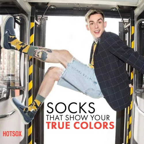 Vista 6 de Hot Sox Men's Fun Golf Crew Socks-1 Pair Pack-Cool & Funny Novelty Fashion Gifts