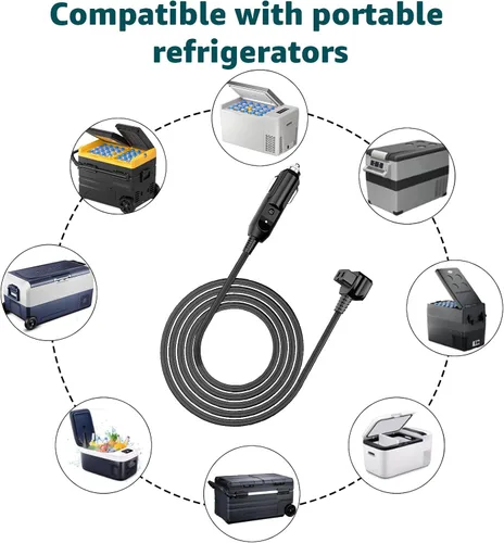 Vista 6 de Cable de alimentación de CC compatible con alpicool, Bodega, euhomy, bougeRV, ARB, ICECO, Setpower, JoyTutus para la mayoría de refrigeradores
