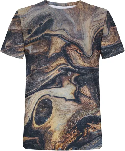 Vista 5 de Zeiyignr Camiseta de manga corta con estampado de mármol para hombre, camiseta de gimnasio para culturismo, camisas de entrenamiento de moda, camisa