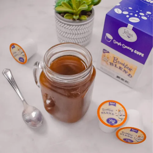 Vista 3 de Joffrey's Coffee - Mezcla de desayuno, granos de café arábica de tostado medio artesanal, mezcla de cuerpo suave, sabor y aroma equilibrados