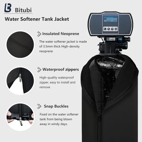 Vista 4 de Bitubi Chaqueta de neopreno suavizante de agua, suavizante de agua para exteriores y cubierta para tanque de filtro para evitar la sudoración