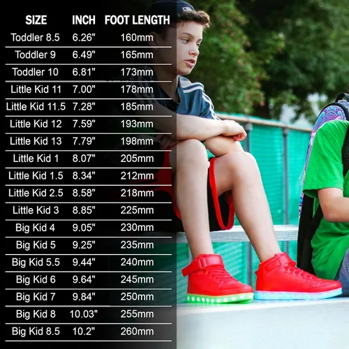 Vista 6 de IGxx Zapatos con luz LED para niños, tenis de alta calidad, zapatos con luces para niños, carga USB, entrenadores luminosos intermitentes