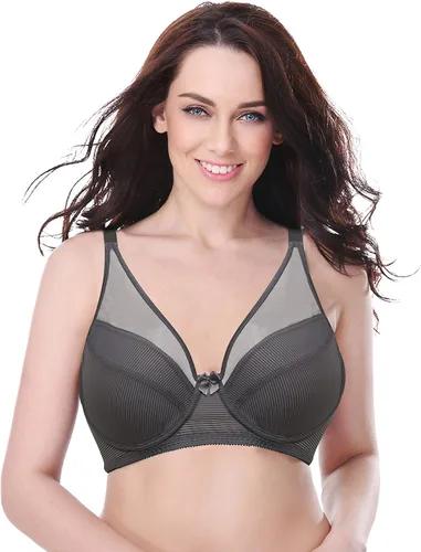 Vista 3 de Curve Muse Women's Plus Size Minimizer Unlined Underwire Full Coverage Bra-2 or 3pack