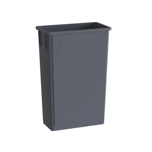 Vista 51 de Bote de basura Slim Jim negro de 23 galones con carrito