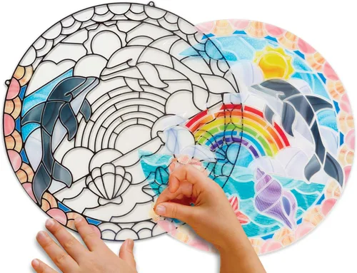 Vista 8 de Juego educativo, el vidrio hecho arte, diseño de delfines, 180 pegatinas de Melissa & Doug