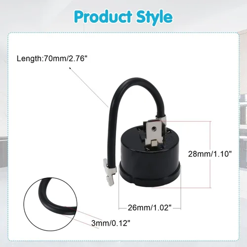 Vista 2 de Heyiarbeit Protector de sobrecarga termal del refrigerador 1/5 (HP) 150W Compresor pieza de repuesto 1 PC