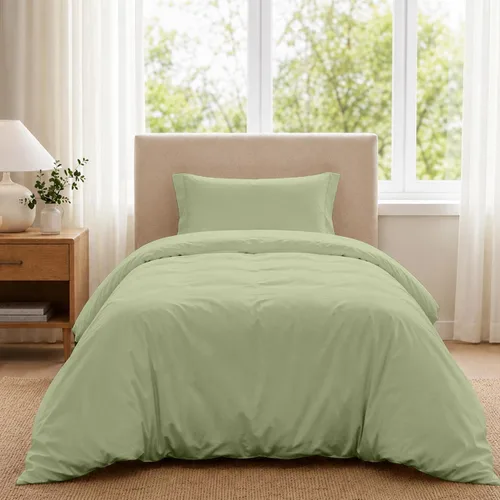 Vista 25 de ROYALE LINENS Funda de edredón negra tamaño individual – Fundas de edredón de 2 piezas – Cierre de cremallera – 1 funda de edredón individual de 68