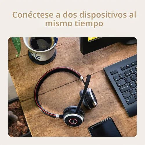 Vista 8 de Jabra Evolve 65 SE - Auriculares inalámbricos mono - Auriculares Bluetooth con micrófono de cancelación de ruido, batería de larga duración