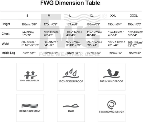 Vista 7 de FWG Trajes de lluvia para hombre, impermeables, resistentes, con bolsillos grandes, para todo tipo de clima