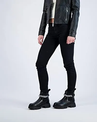 Vista 6 de CUSHIONAIRE Bota Chelsea Clover sin cordones con cadena desmontable + espuma viscoelástica para mujer