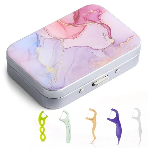 Vista 20 de Caja portátil de hilo dental Gerkia, fácil de almacenar palillos de hilo dental de varios tamaños, dispensador portátil de hilo dental es perfecto