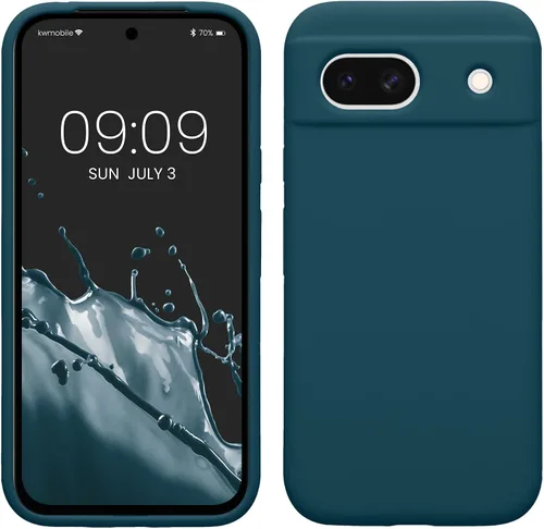 Vista 75 de kwmobile Funda Compatible con Google Pixel 6 Pro - Funda de Teléfono de Silicona TPU con Acabado Suave - Azul Caribe