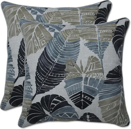 Vista 17 de Pillow Perfect Almohadas lumbares Delray azul marino para exteriores/interiores, 11.5 x 18.5 pulgadas, paquete de 2