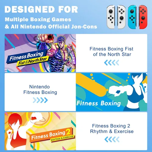 Vista 2 de MoKo Agarre de mano para fitness boxeo puño de The North Star accesorios de actualización para Nintendo Switch Fitness Boxing Grip compatible