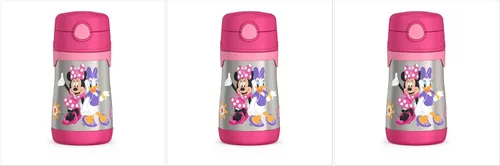 Vista 19 de Thermos Bebé 10 oz. Botella de acero inoxidable con popote emergente, coches